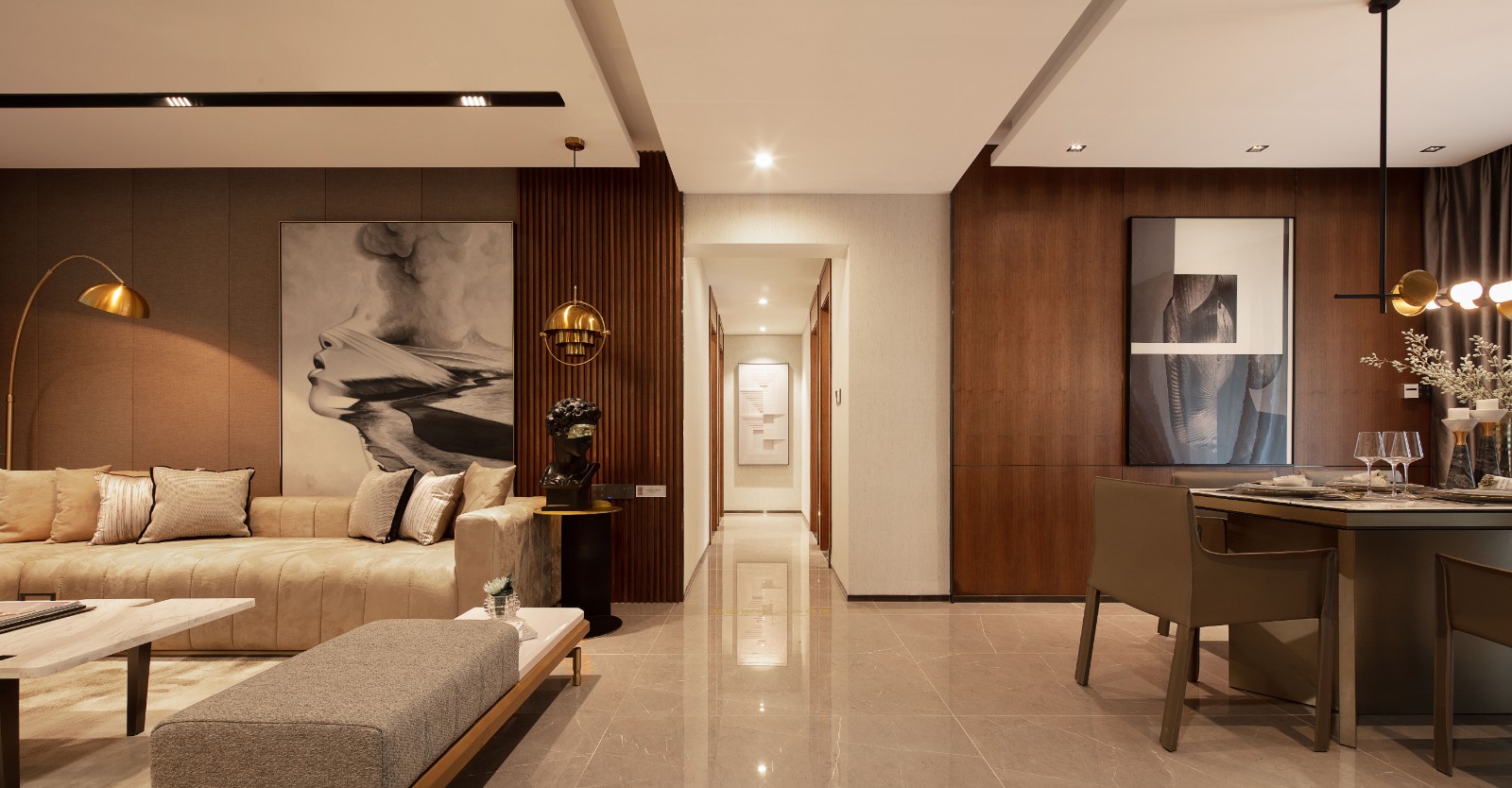 轻奢风格家装设计室内装修效果图-客厅 轻奢风格家装设计室内装修效果图-客厅